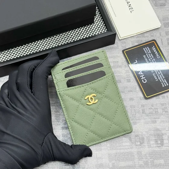 Chanel Classic Card Holder Green Card Holder