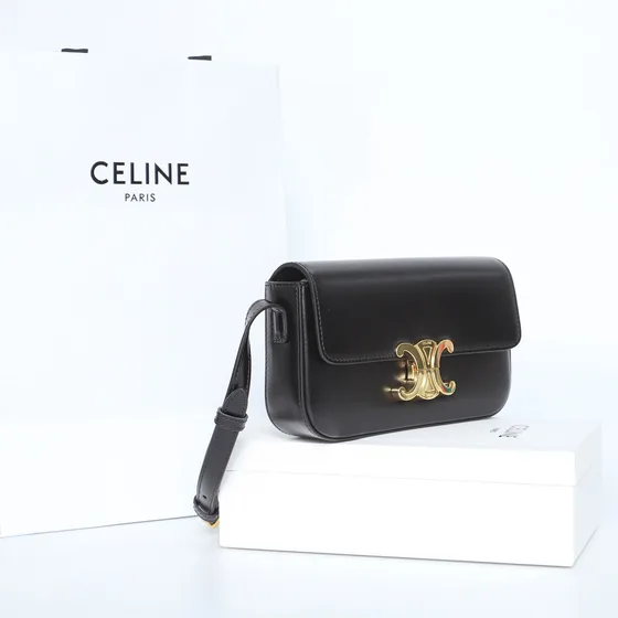 Celine Triomphe Noir Sac épaule