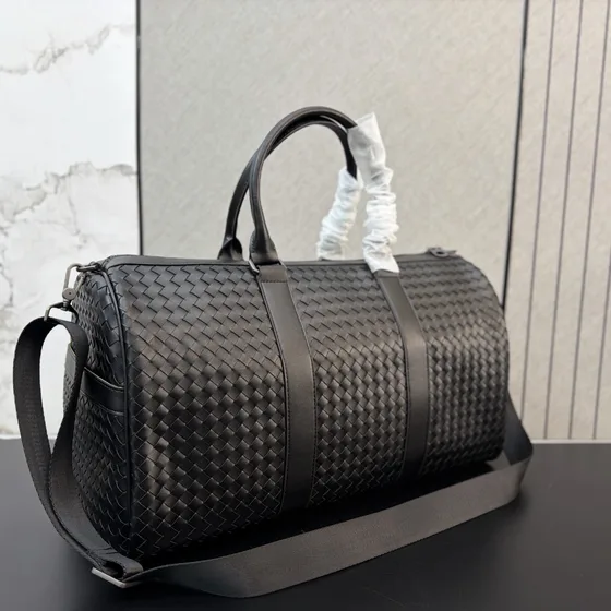 Bottega Veneta Intrecciato Medium Duffel Bag Dark Gris Anse supérieure