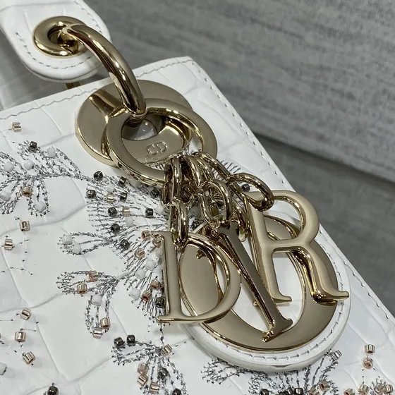 Dior Lady Dior Mini Vit Topphandtag