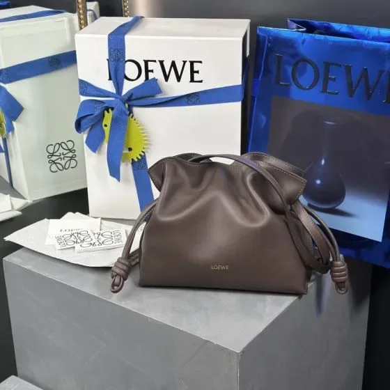 Loewe Flamenco Clutch Dark Brown Clutch