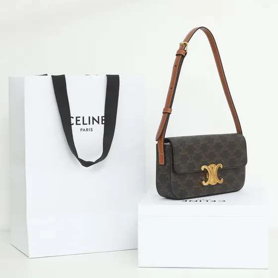 Celine Triomphe Marron Sac épaule