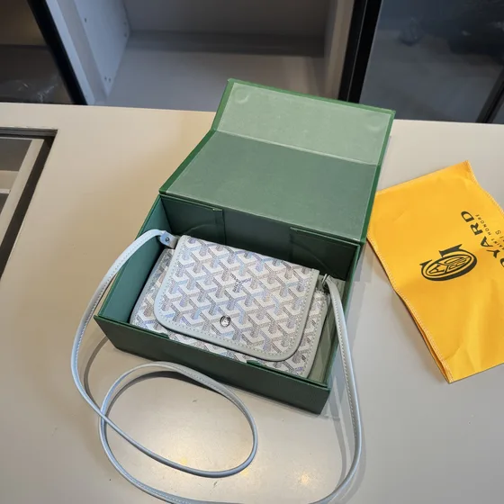 Goyard Plumet Pocket Tegnebog Hvid Crossbody