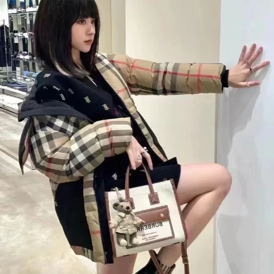 Burberry Mini Horseferry Lona Tote Natural/Tan Bolso tote