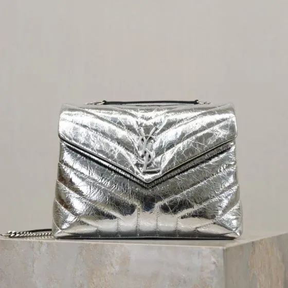 YSL Loulou Silver Crossbody