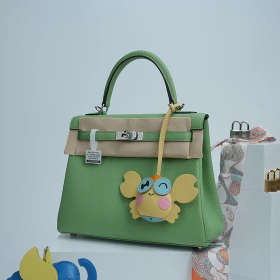 Hermes Kelly Green Top Handle