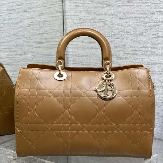 Dior Lady Dior Camel Top Handle