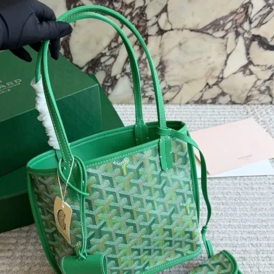 Goyard Anjou Mini Green Tote Bag
