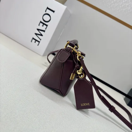 Loewe Puzzle Bag Mini Merah marun Crossbody