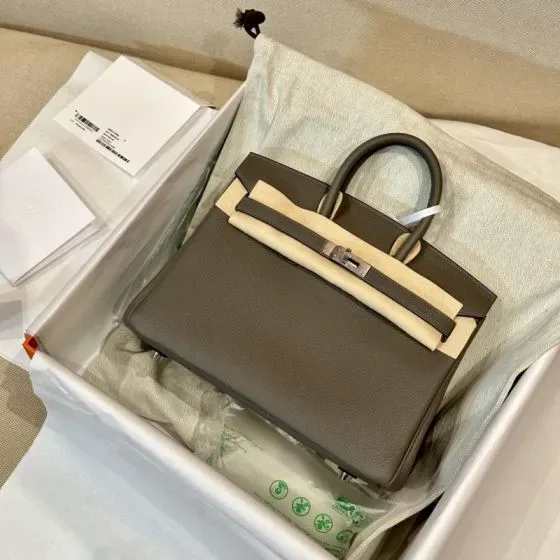 Hermes Birkin 25 Etoupe Grey 25cm Top Handle