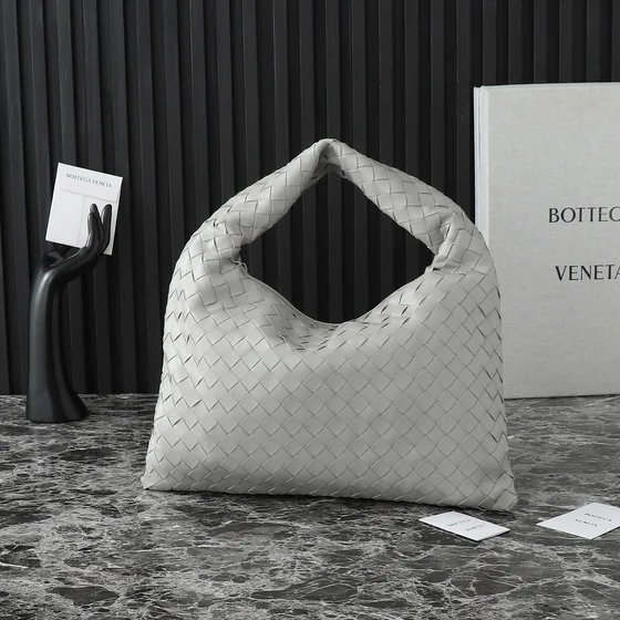Bottega Veneta Hop Hobo Bag Light Gray Hobo