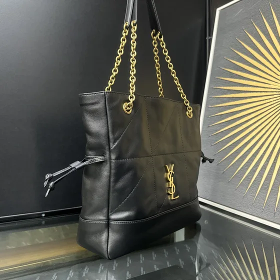 YSL Jamie Shopping Tote Svart 29cm Kass
