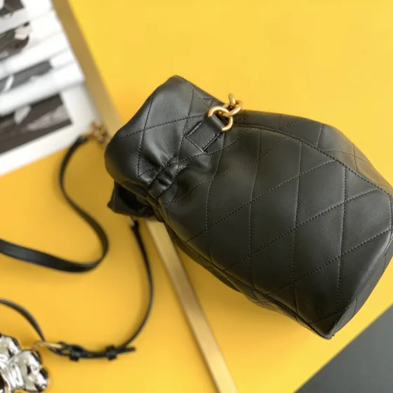YSL Le Maillon Bucket Bag Black Crossbody