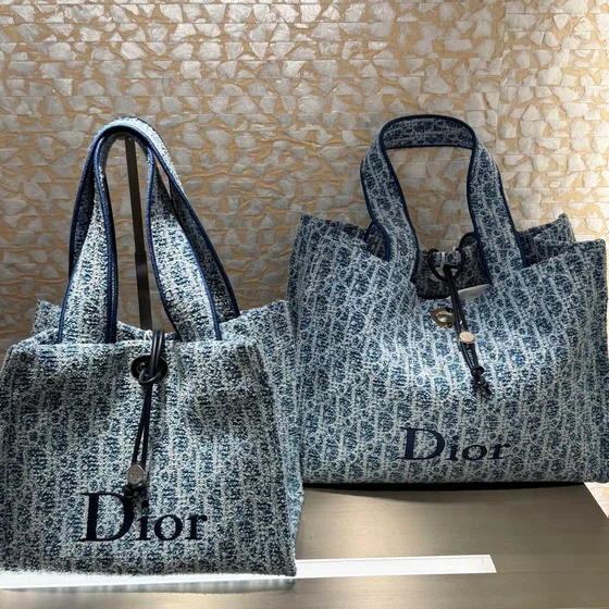 Dior Dior Dioriviera Book Tote Blue Tote Bag