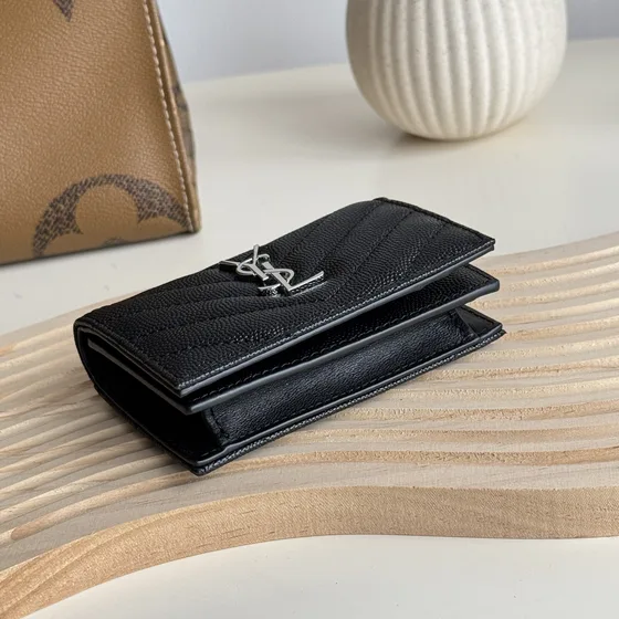 YSL Cassandre Matelassé Compact Tegnebog Sort Tegnebog