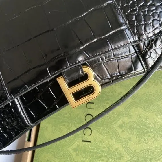 Balenciaga Hourglass Bag Black Crossbody