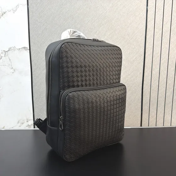 Bottega Veneta Intrecciato Backpack Black Backpack
