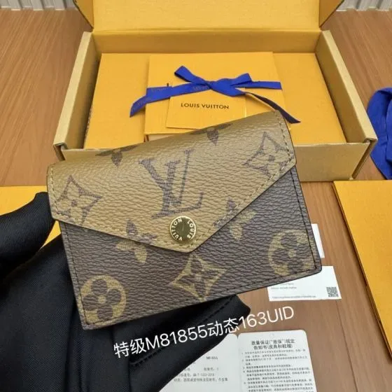 Louis Vuitton Card Holder Monogram Reverse Brown
