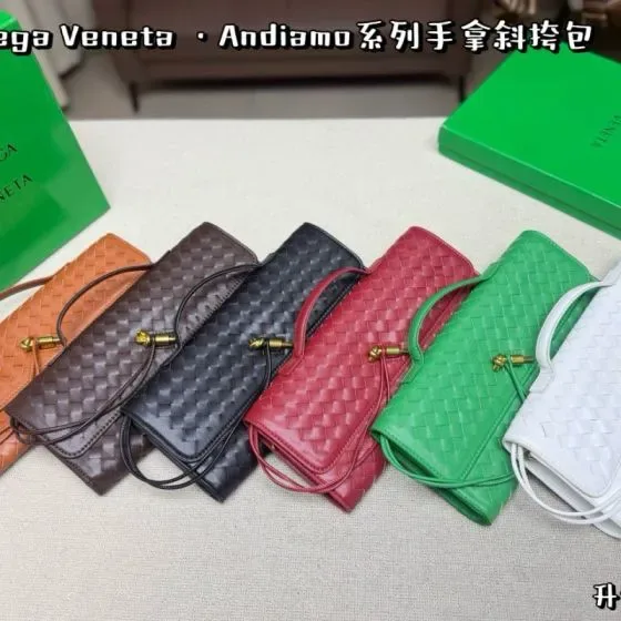 Bottega Veneta Andiamo Long Clutch With Strap Multicolor Clutch