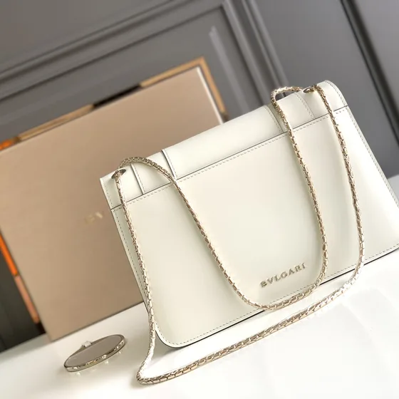 Bvlgari Serpenti Forever Schoudertas Wit Schoudertas