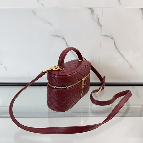YSL Gaby Vanity Case Borgoña Crossbody