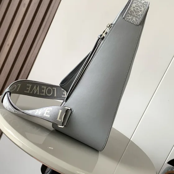 Loewe Anton Sling Metallic Argento Belt Bag