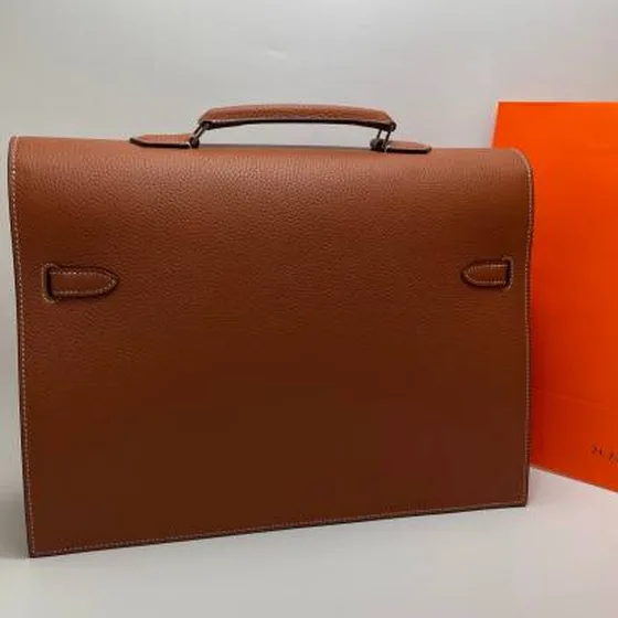 Hermes Kelly Brown Togo 37cm business