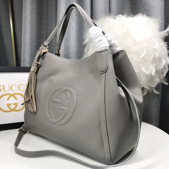 Gucci Soho Cellarius Tote Dark Gray 35x29x16cm Tote Bag