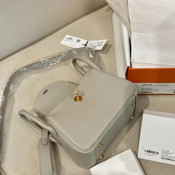 Hermes Kelly Light Gray Top Handle