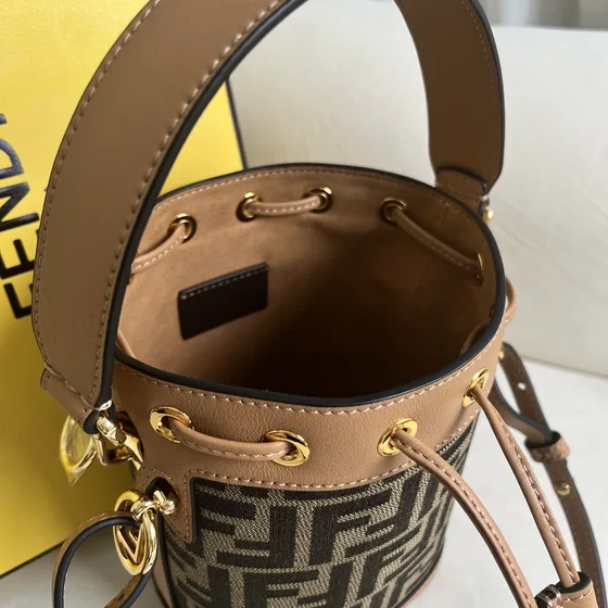 Fendi Mon Tr sor Mini Bucket Bag Brown Shoulder Bag