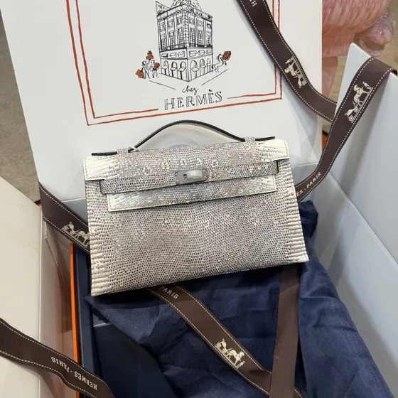 Hermes Kelly Mini Pochette Black Clutch