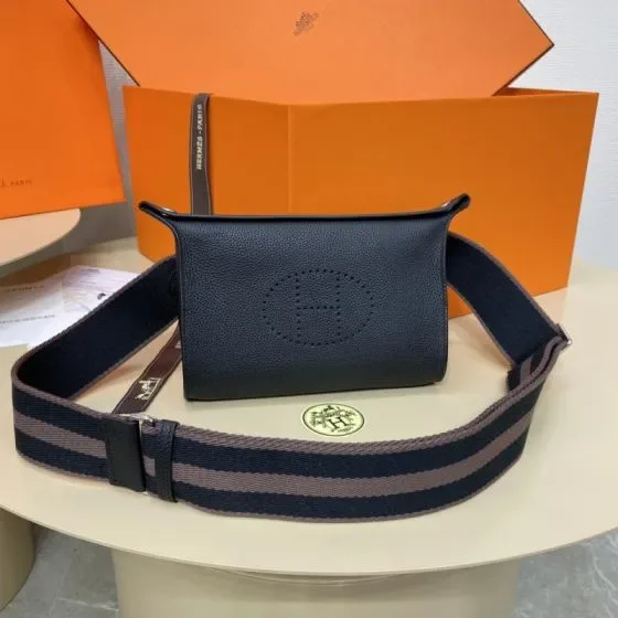 Hermes Videpoches Black Crossbody