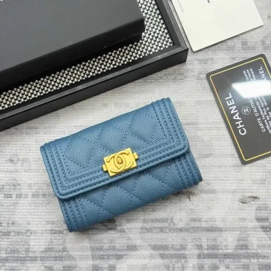 Chanel Boy Blue Card Holder