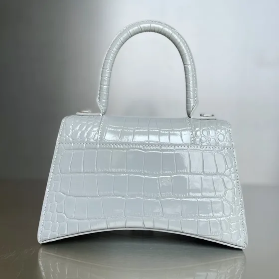 Balenciaga Hourglass Top Handle Bag Light Grey Top Handle