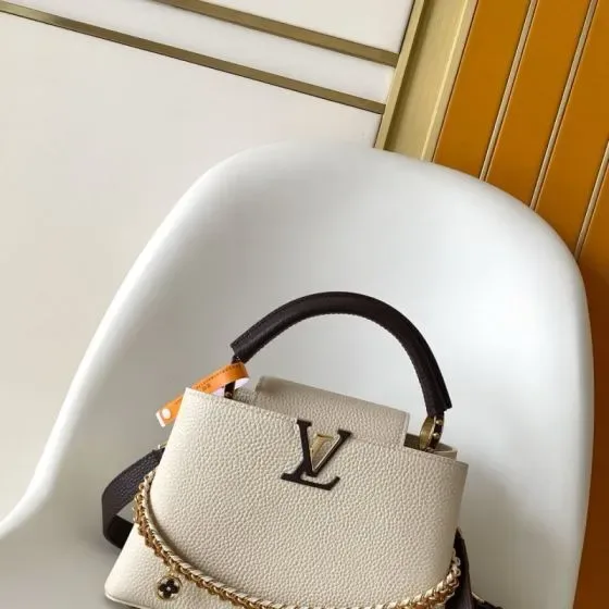 Louis Vuitton Capucines White Top Handle