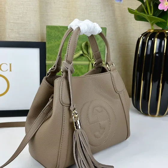 Gucci Soho Small Henkel Bag Beige 23*11*20.5cm Henkel