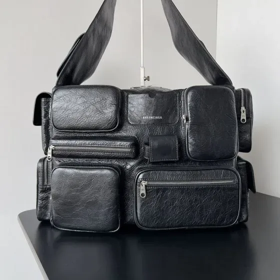 Balenciaga Superbusy Large Sling Bag Black Shoulder Bag