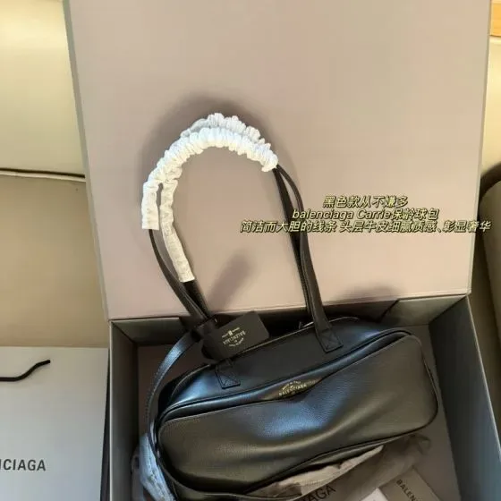 Balenciaga Carrie Bowling Bag Black Shoulder Bag
