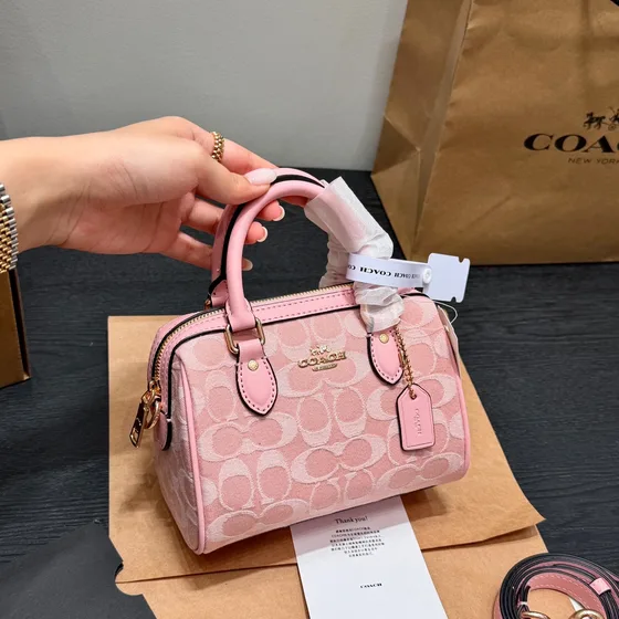 Coach Mini Rowan Crossbody Pink Top Handle