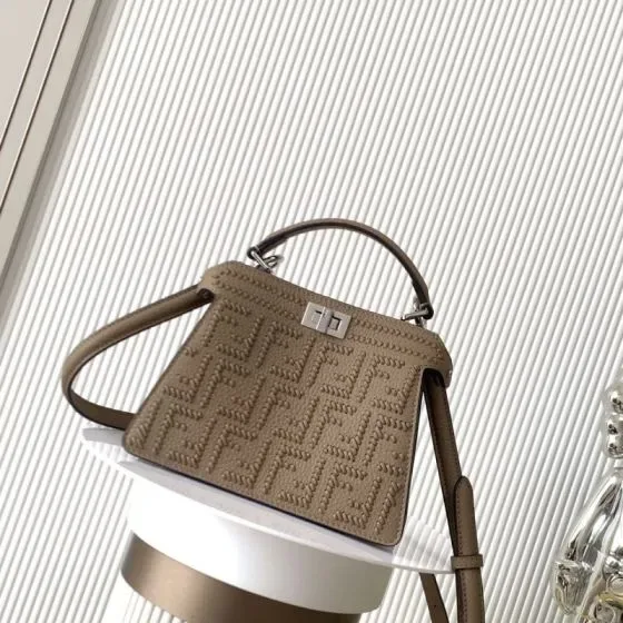 Fendi Peekaboo Iseeu Petite Beige Top Handle