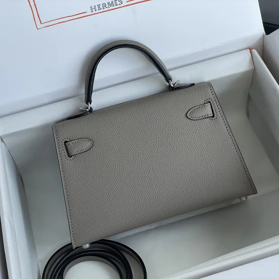 Hermes Mini Kelly Ii Gray Top Handle