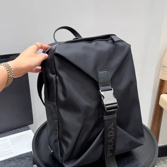Prada Re-Nylon Backpack Black Backpack
