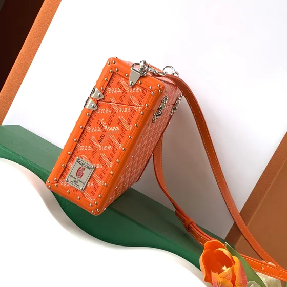 Goyard Cassette Trunk Bag Naranja Crossbody