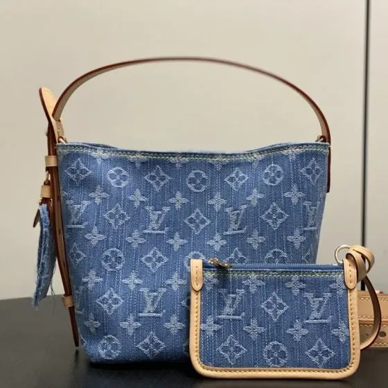 Louis Vuitton Carryall Bb Denim Blue Shoulder Bag