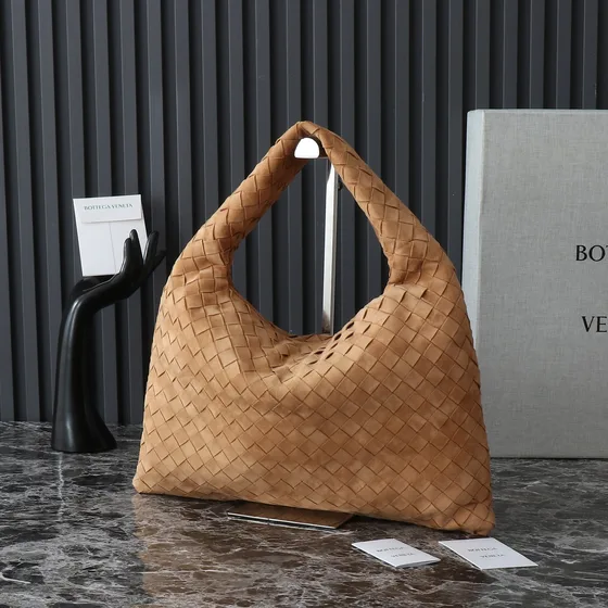 Bottega Veneta Small Hop Hobo Bag Camel Hobo