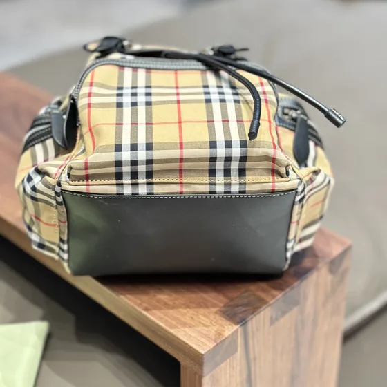 Burberry Vintage Check Backpack Beige Backpack