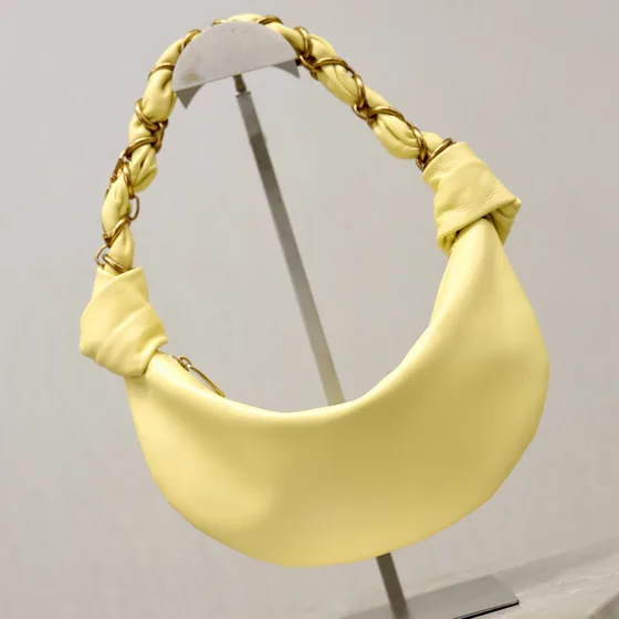 YSL Padded Knot Hobo Bag Pastel Yellow Hobo