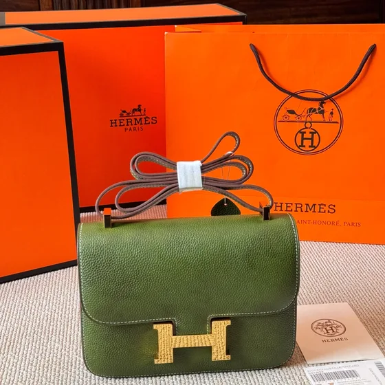 Hermes Constance Hijau Crossbody