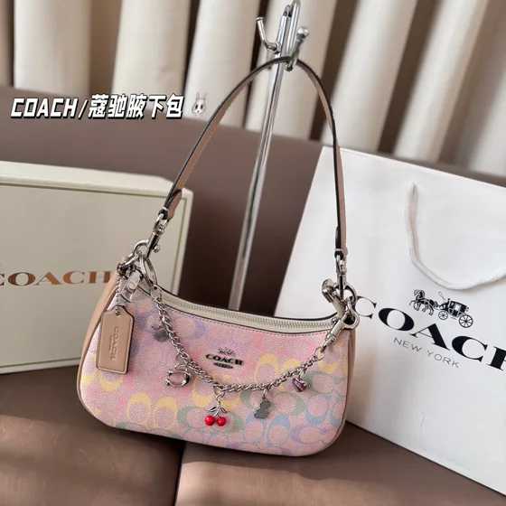 Coach Teri Schoudertas Roze Schoudertas