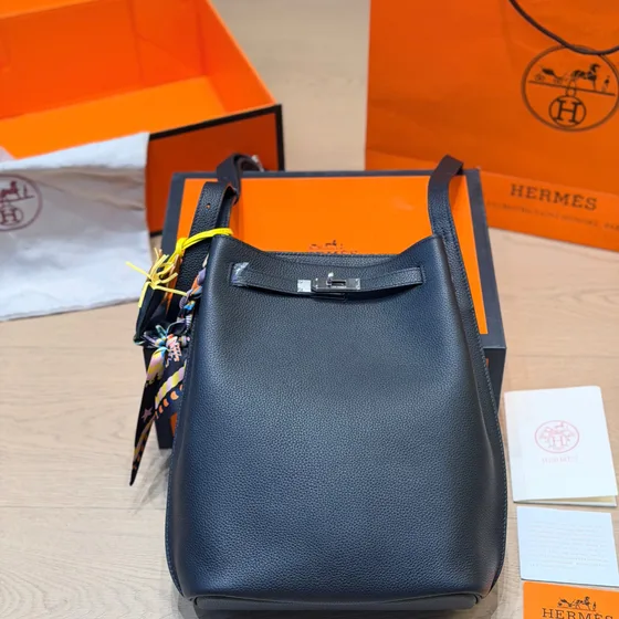 Hermes So Kelly Dark Blue Shoulder Bag